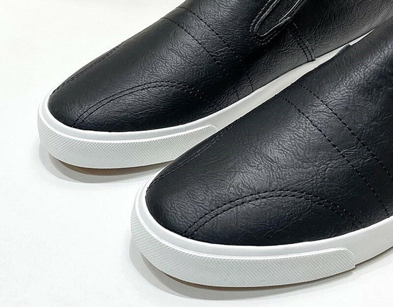 Men's Faux Leather Slip-On Sneakers