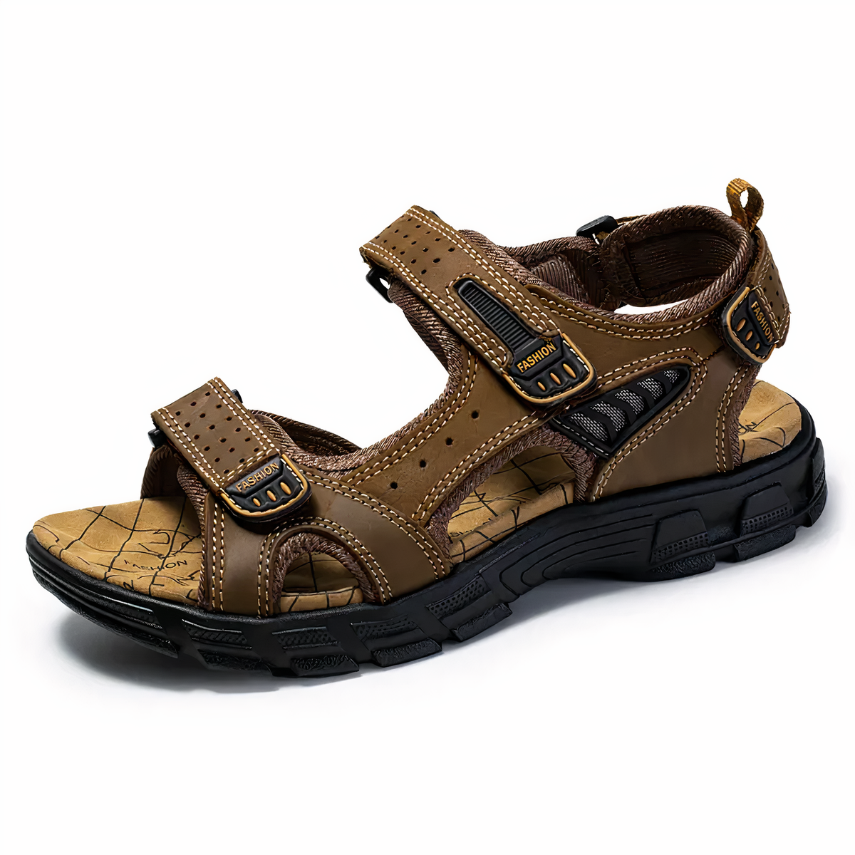 Men's Open-Toe Sandals with Heel Strap and Chunky Sole