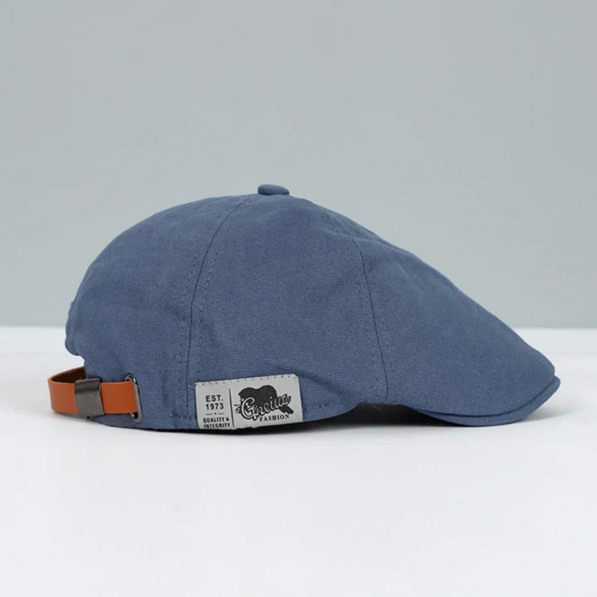Men's Retro Flat Cap with Structured Shape