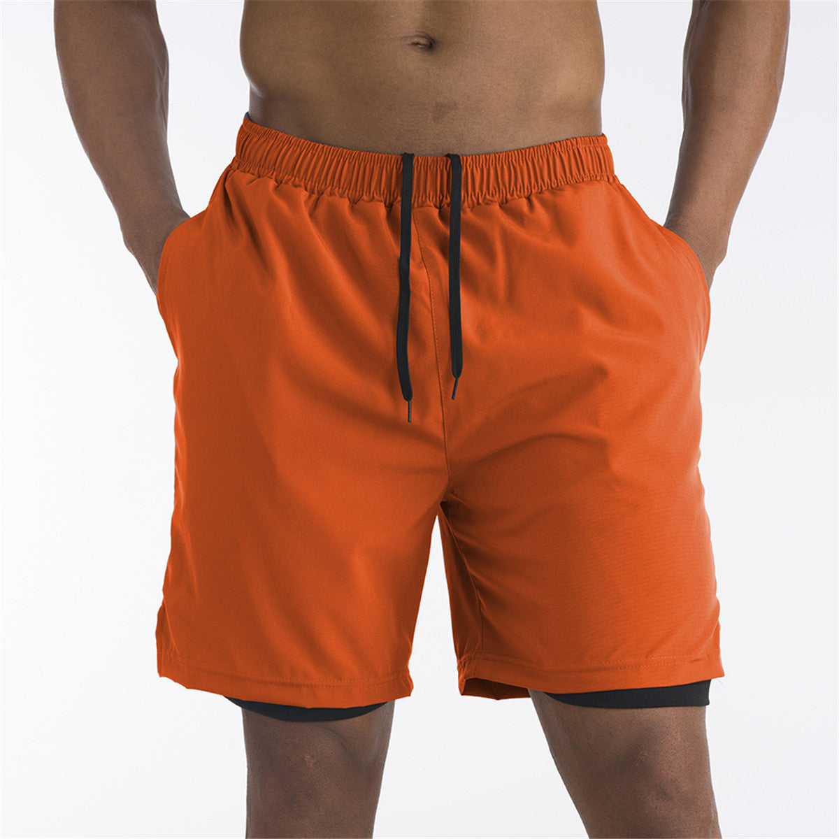 Men's Running Shorts with Inner Lining, Phone Pocket and Drawstring Waist