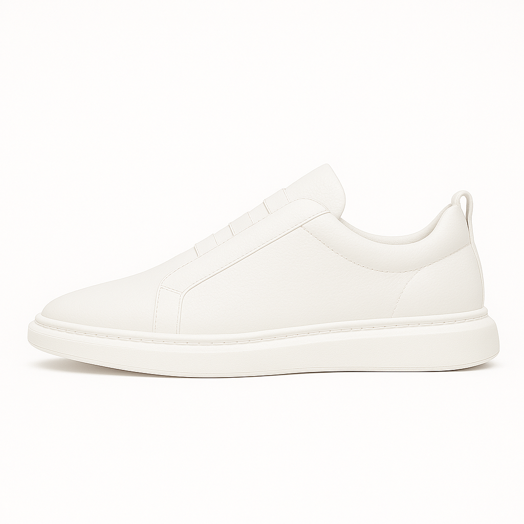 Unisex Minimalist Slip-On Sneakers with Stretch Laces and Tonal Panels