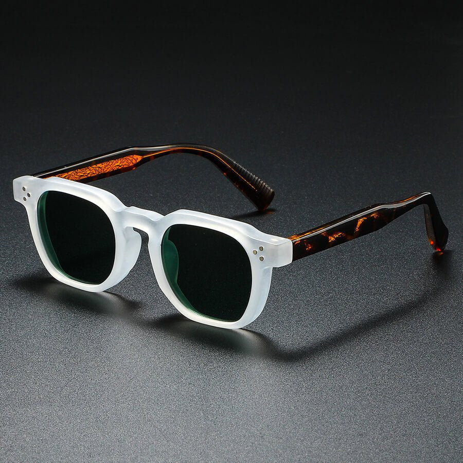 Unisex Retro Square Sunglasses with Polarized Lenses