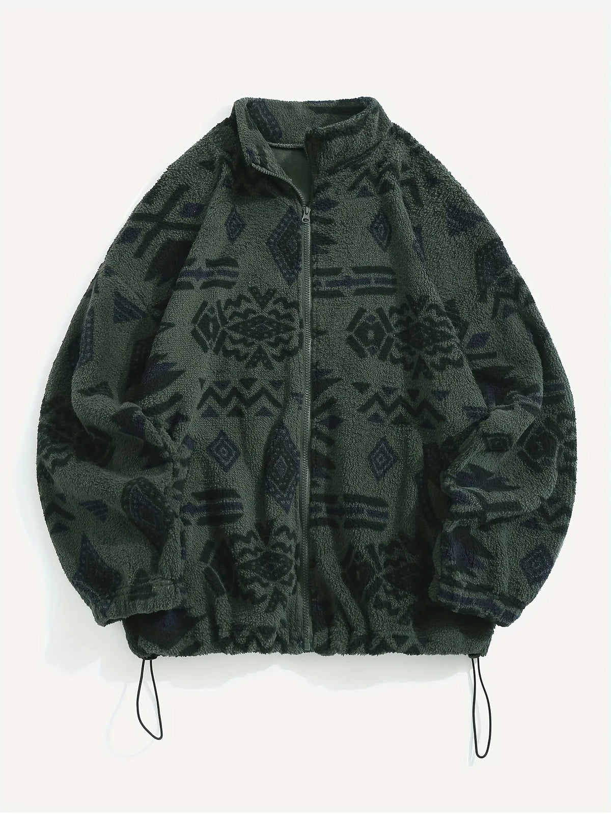 Men’s Jacket with Full Zip, Lined Design, All-Over Pattern, Adjustable Hem and Elastic Cuffs 2