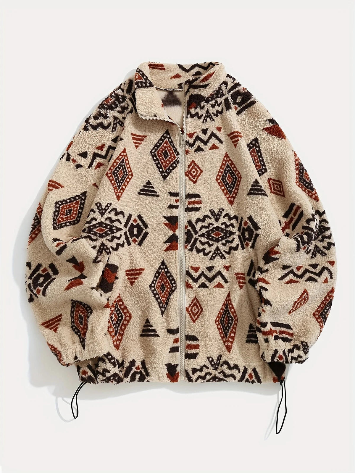 Men’s Jacket with Full Zip, Lined Design, All-Over Pattern, Adjustable Hem and Elastic Cuffs 3