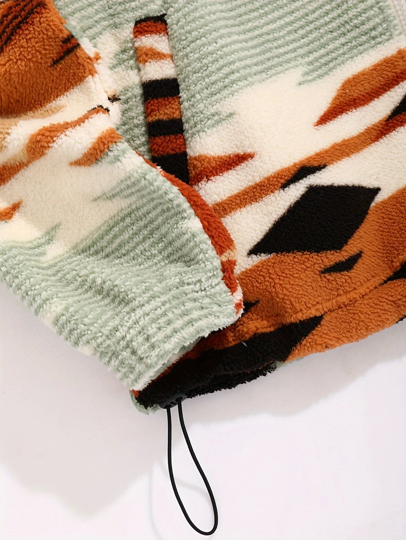 Men’s Jacket with Full Zip, Lined Design, All-Over Pattern, Adjustable Hem and Elastic Cuffs 5