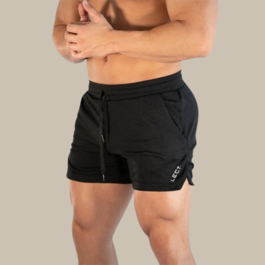 Men's Athletic Fit Gym Shorts with Drawstring Waist and Side Pockets
