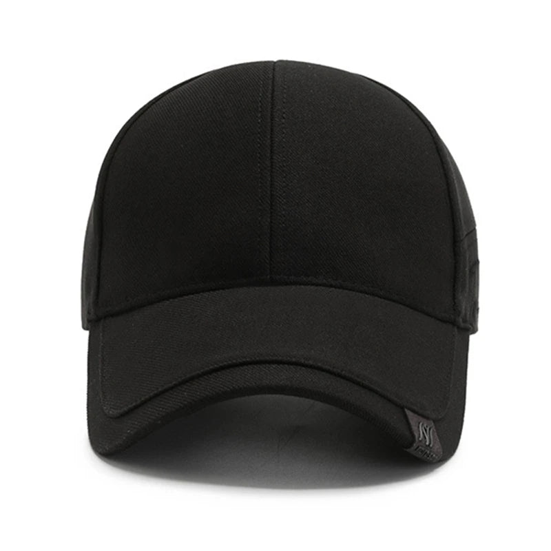 Men's Baseball Cap with Double Layer Brim and Embroidered Detail