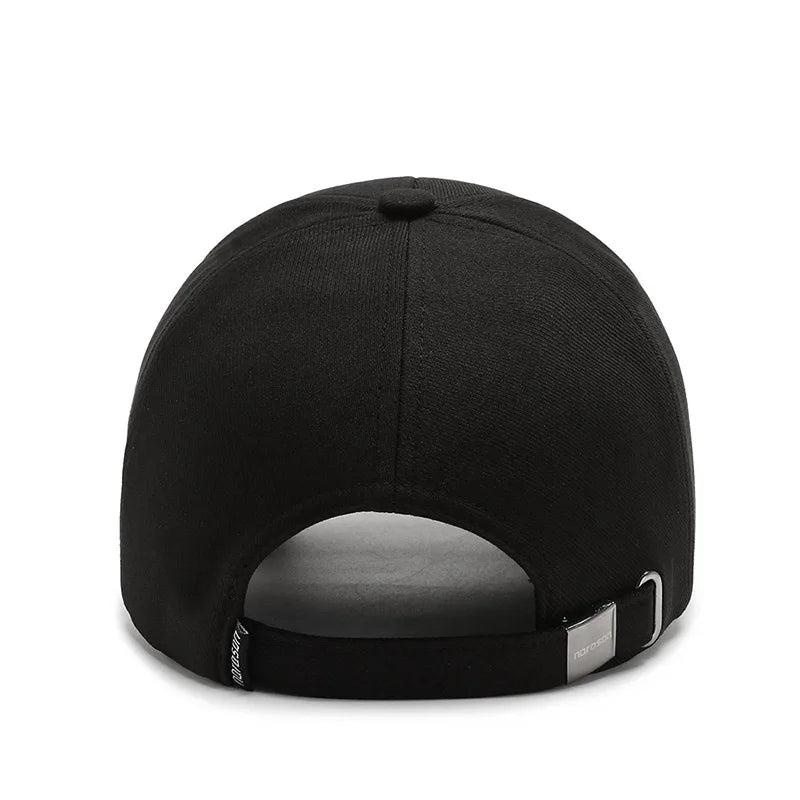 Men's Baseball Cap with Double Layer Brim and Embroidered Detail
