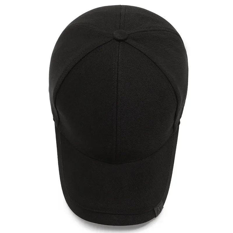 Men's Baseball Cap with Double Layer Brim and Embroidered Detail
