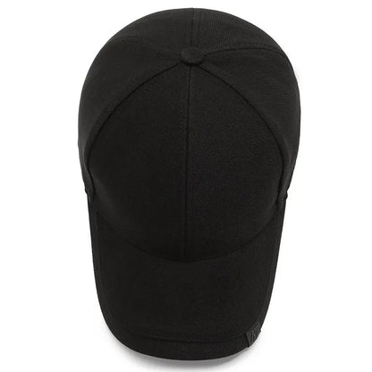 Men's Baseball Cap with Double Layer Brim and Embroidered Detail