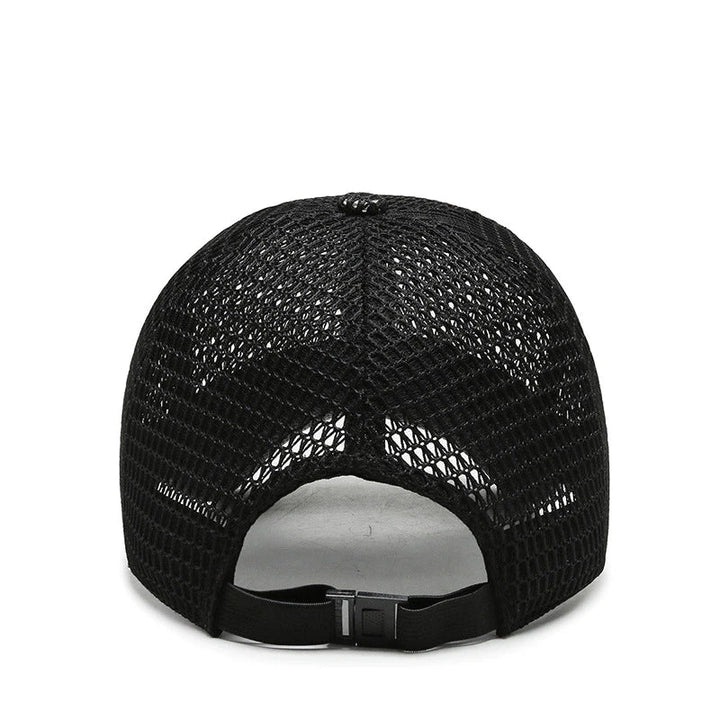 Men's Baseball Cap with Mesh Panels and Pre-Curved Visor