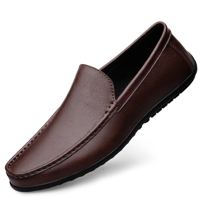 Men's Breathable Slip-On Loafers in Faux Leather
