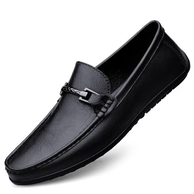 Men's Breathable Slip-On Loafers in Faux Leather