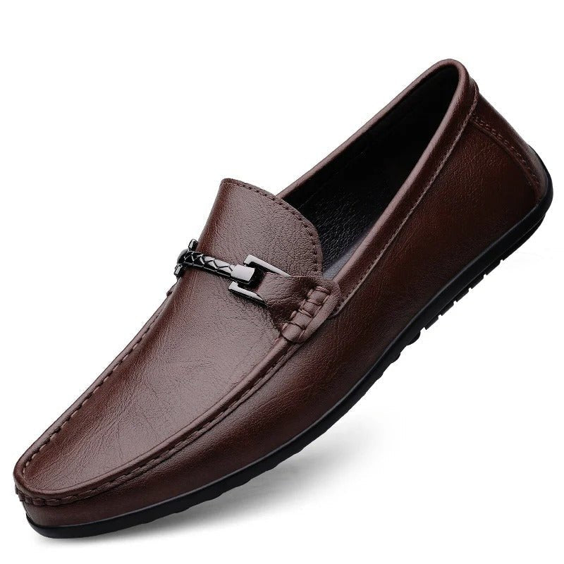 Men's Breathable Slip-On Loafers in Faux Leather