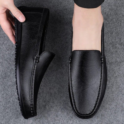 Men's Breathable Slip-On Loafers in Faux Leather