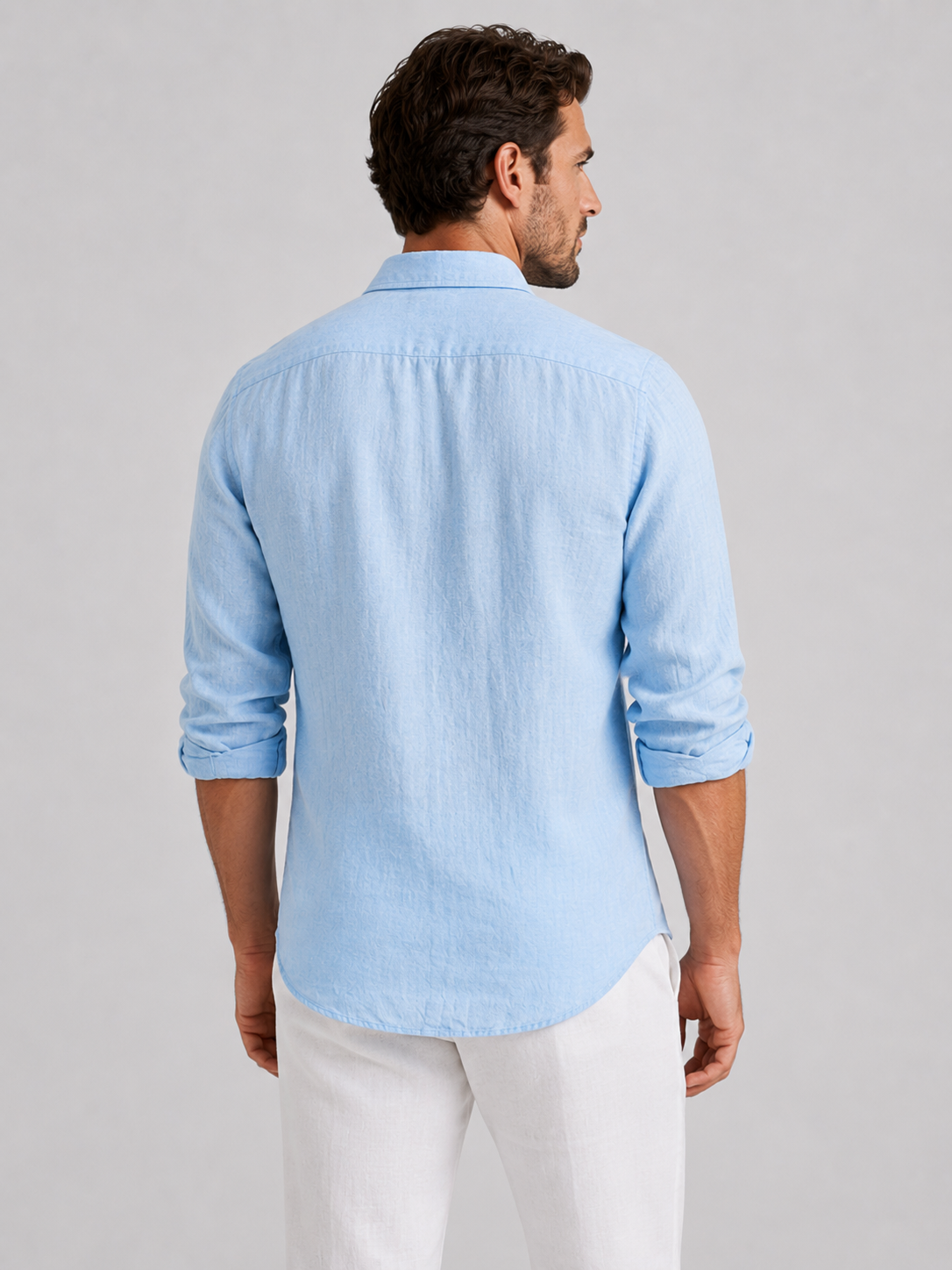 Men's Button-Down Shirt with Classic Collar
