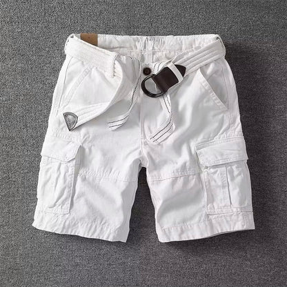 Men's Cargo Shorts with Multiple Pockets and Belt