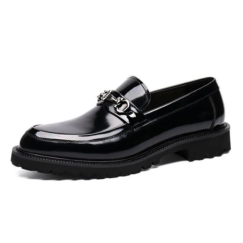 Men's Chunky Sole Loafers with Buckle Trim