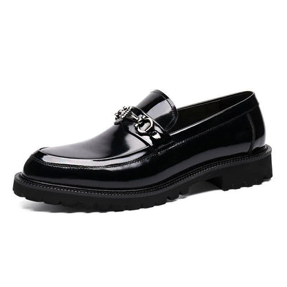 Men's Chunky Sole Loafers with Buckle Trim
