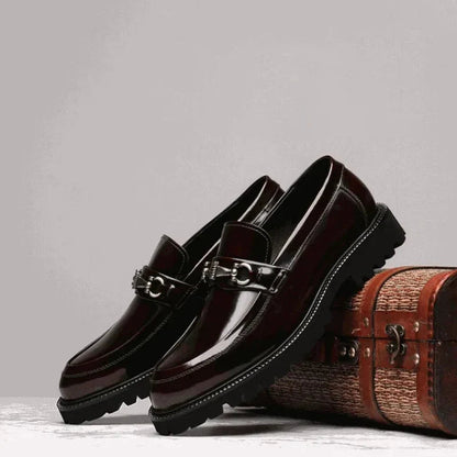 Men's Chunky Sole Loafers with Buckle Trim