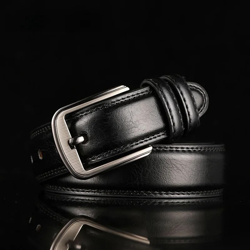 Men's Dress Belt with Pin Buckle