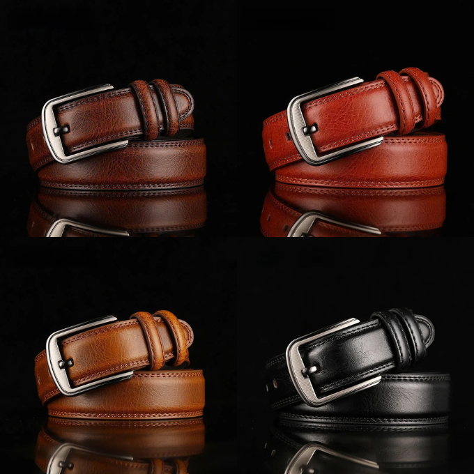 Men's Dress Belt with Pin Buckle