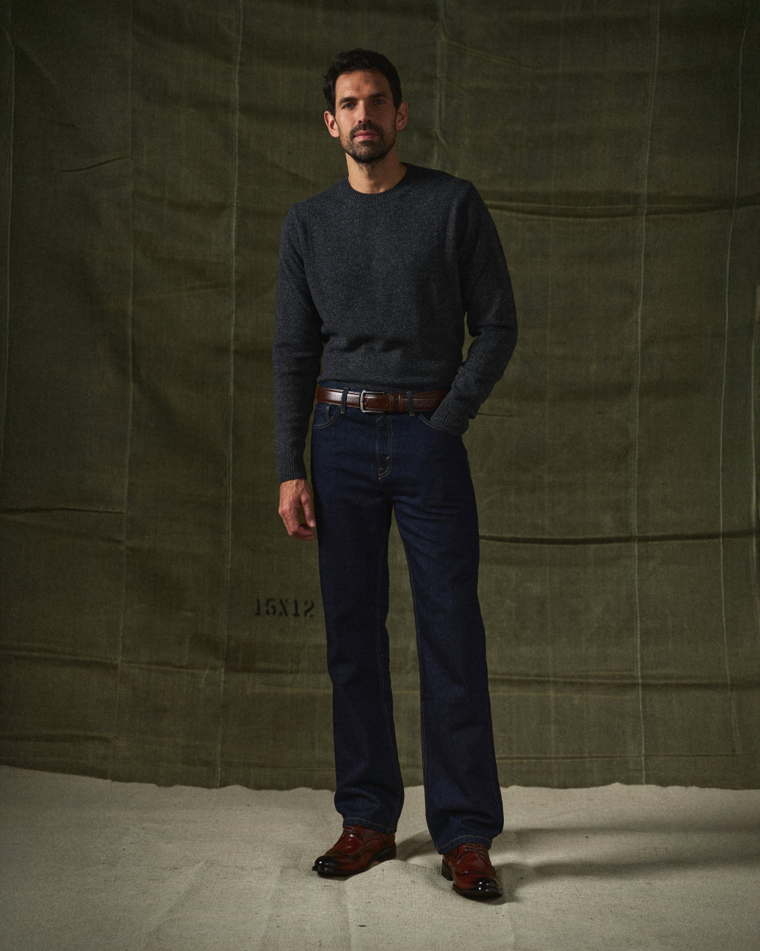 Men's Dress Belt with Pin Buckle