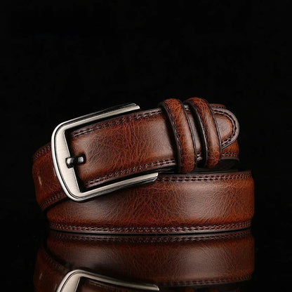 Men's Dress Belt with Pin Buckle