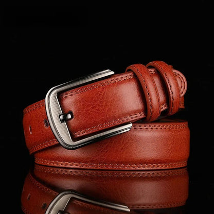 Men's Dress Belt with Pin Buckle