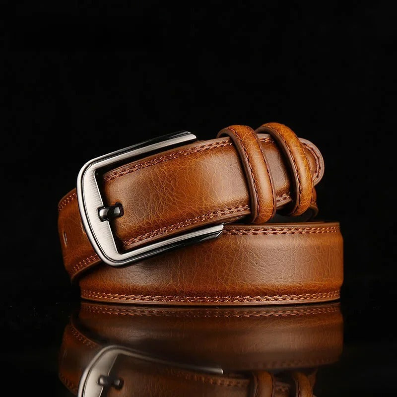 Men's Dress Belt with Pin Buckle