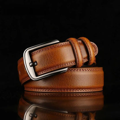 Men's Dress Belt with Pin Buckle