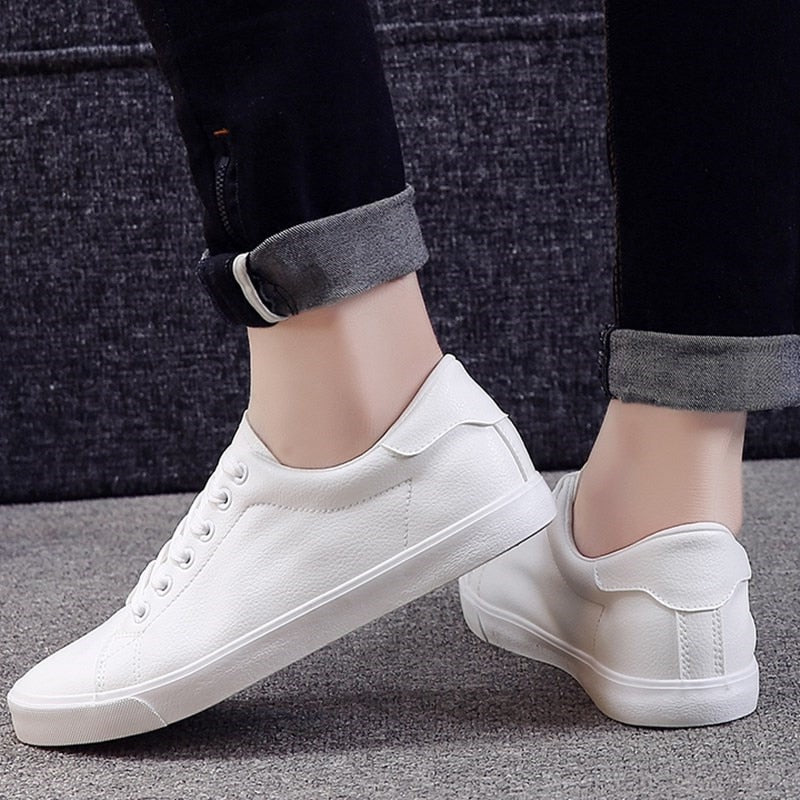 Men's Faux Leather Slip-On Sneakers