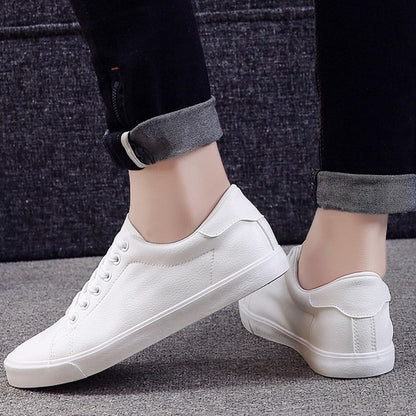 Men's Faux Leather Slip-On Sneakers
