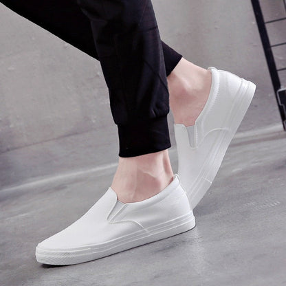Men's Faux Leather Slip-On Sneakers