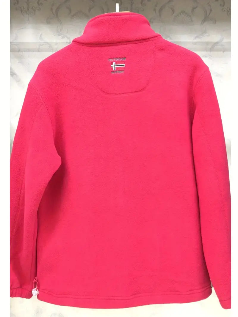 Men's Fleece Jacket with Full-Zip and Stand Collar