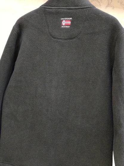 Men's Fleece Jacket with Full-Zip and Stand Collar