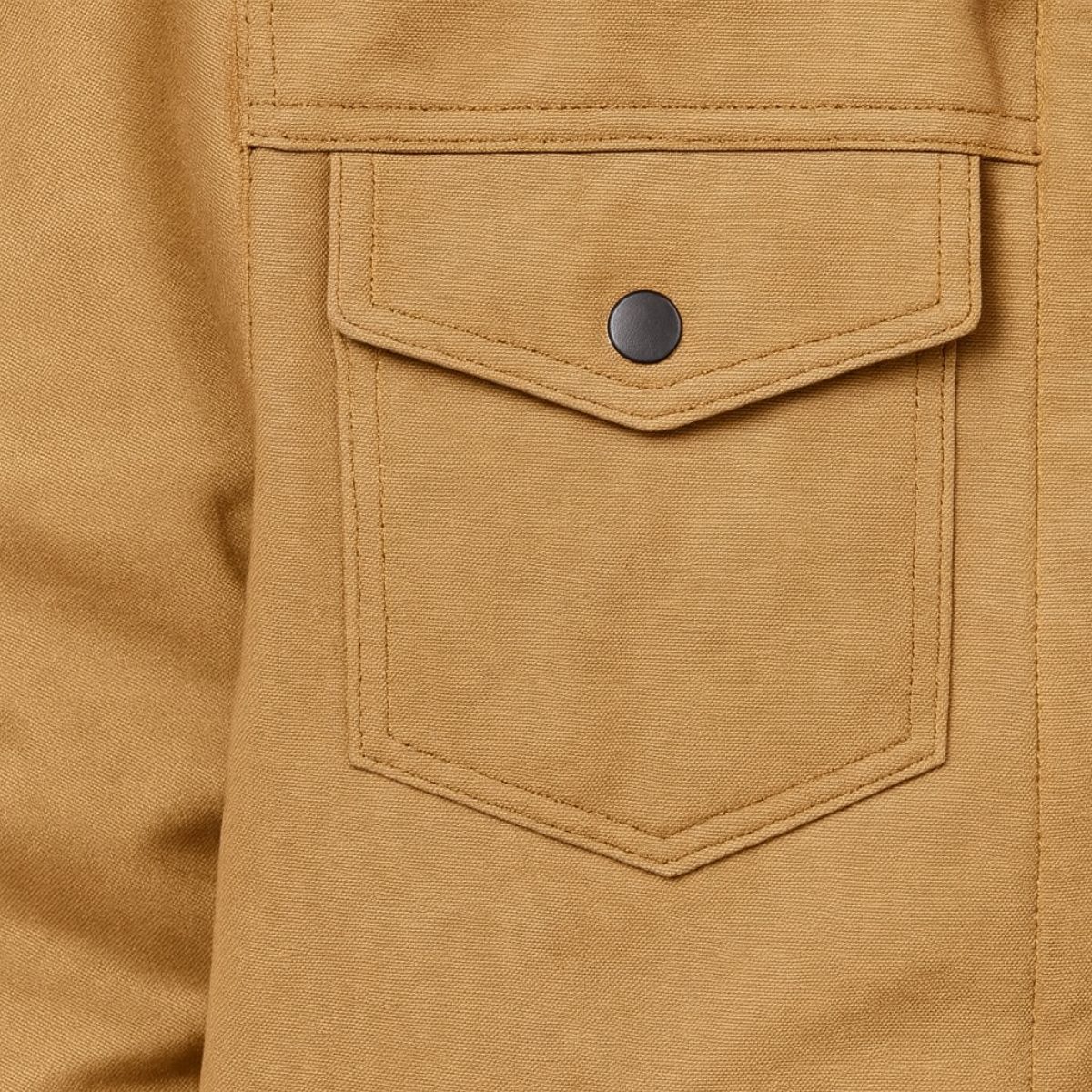 Men's Fleece-Lined Trucker Jacket with Sherpa Collar and Snap Button Closure