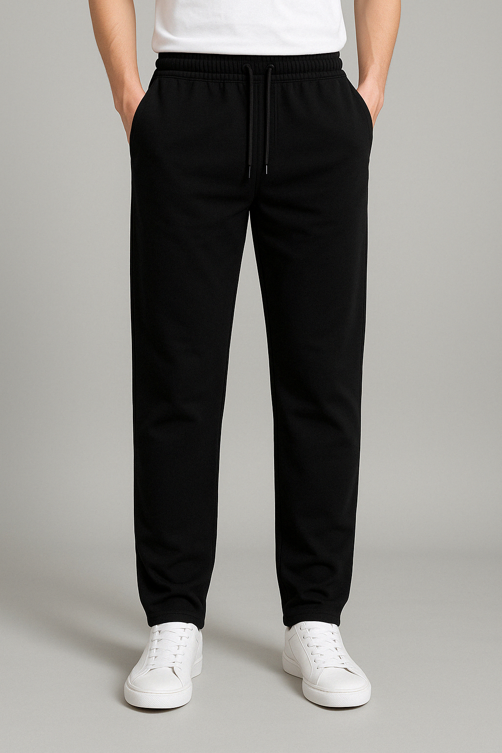 Men's Jogger Sweatpants with Tapered Legs, Drawstring Waist and Side Pockets
