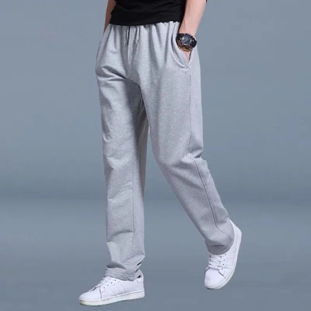 Men's Jogger Sweatpants with Tapered Legs, Drawstring Waist and Side Pockets