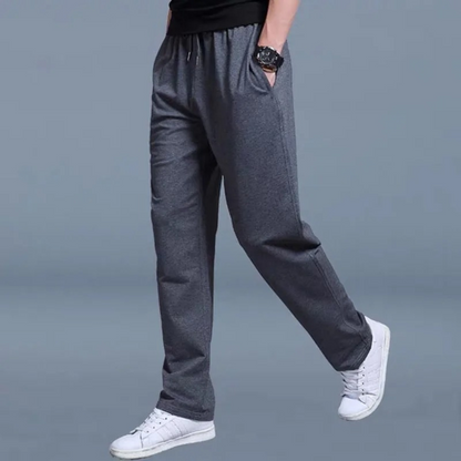Men's Jogger Sweatpants with Tapered Legs, Drawstring Waist and Side Pockets