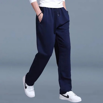 Men's Jogger Sweatpants with Tapered Legs, Drawstring Waist and Side Pockets