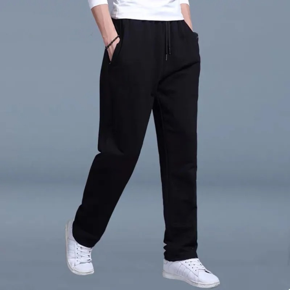 Men's Jogger Sweatpants with Tapered Legs, Drawstring Waist and Side Pockets