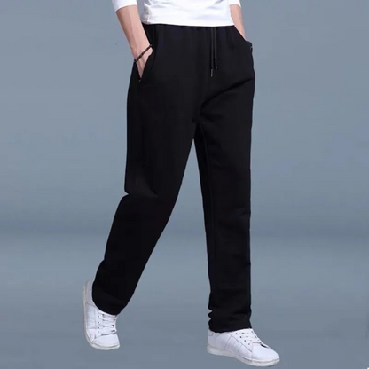 Men's Jogger Sweatpants with Tapered Legs, Drawstring Waist and Side Pockets