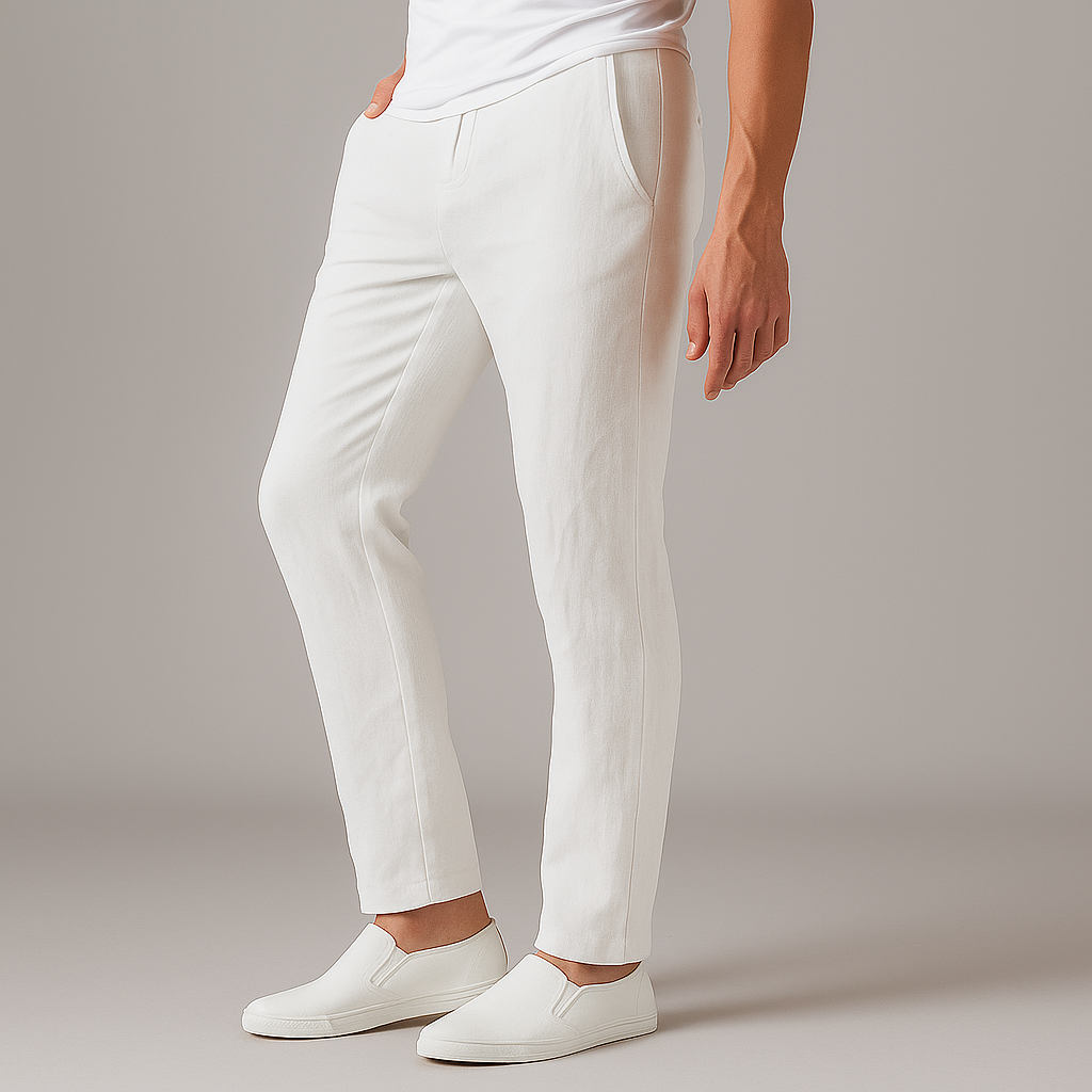 Men's Lightweight Drawstring Trousers with Deep Pockets