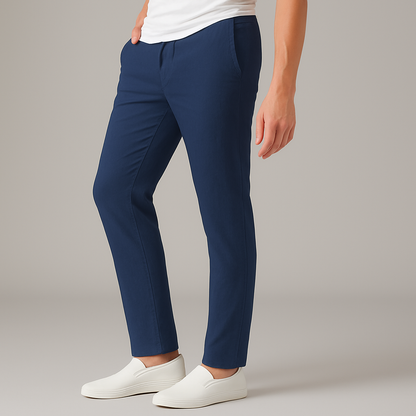 Men's Lightweight Drawstring Trousers with Deep Pockets