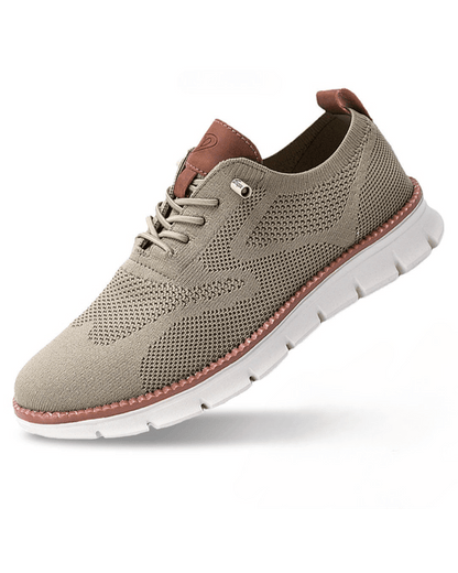 Men's Lightweight Lace-Up Sneakers with Round Toe