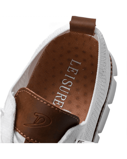 Men's Lightweight Lace-Up Sneakers with Round Toe