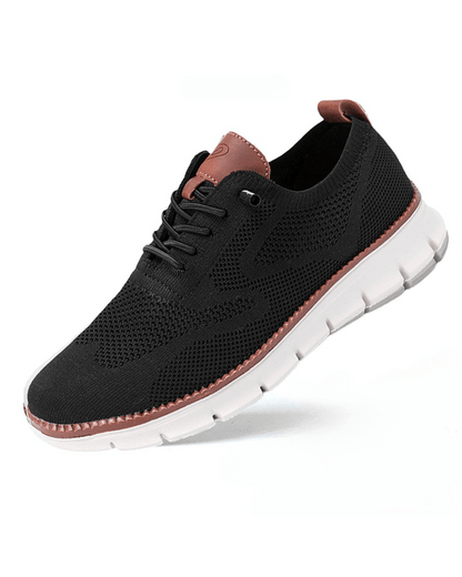 Men's Lightweight Lace-Up Sneakers with Round Toe