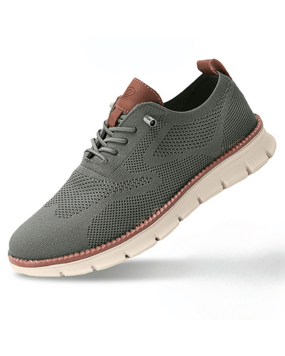 Men's Lightweight Lace-Up Sneakers with Round Toe