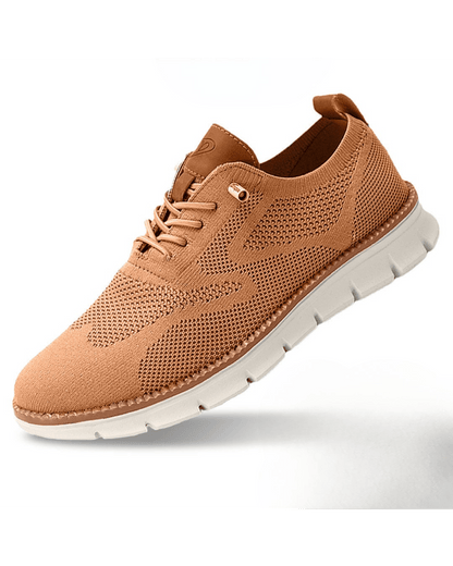 Men's Lightweight Lace-Up Sneakers with Round Toe